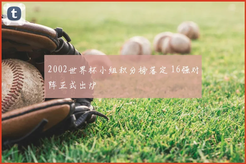 2002世界杯小组积分榜落定 16强对阵正式出炉