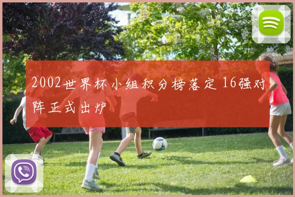 2002世界杯小组积分榜落定 16强对阵正式出炉
