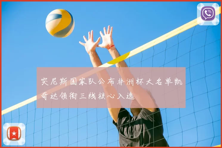 突尼斯国家队公布非洲杯大名单凯奇达领衔三线核心入选
